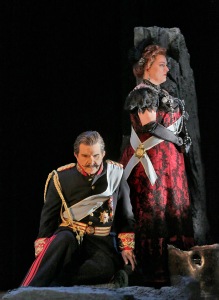 Sal.24 Robert Brubaker (Herod) and Michaela Martens (Herodias) in ‘Salome.’ Photo © Ken Howard for Santa Fe Opera